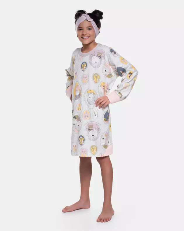 Loja Sonhart | Pijama Camisão Feminino Infantil Manga Longa