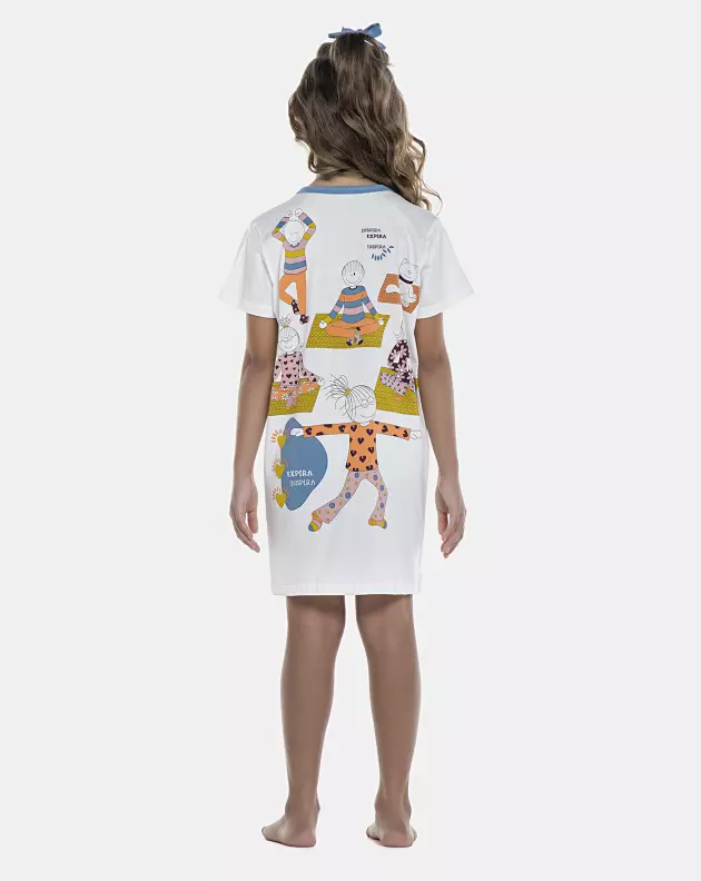 Camisão Feminino Kids Manga Curta