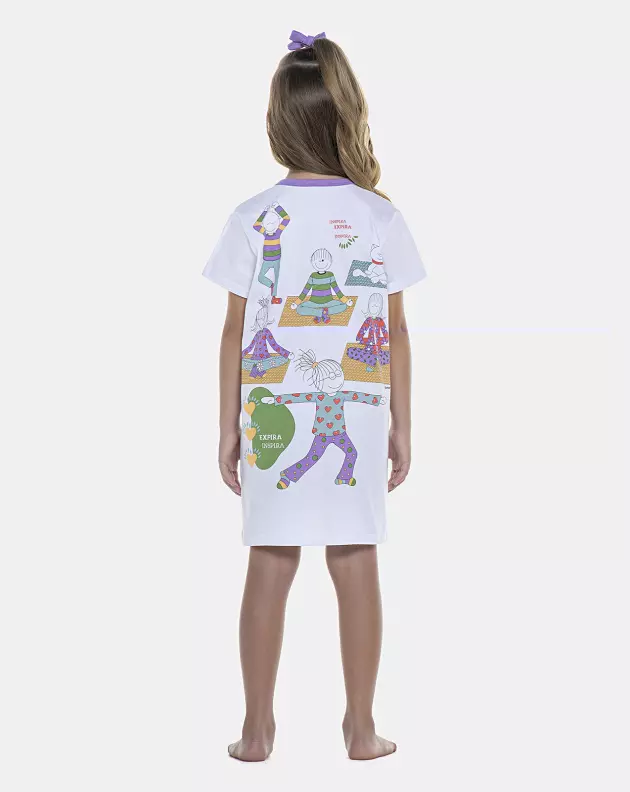 Camisão Feminino Kids Manga Curta