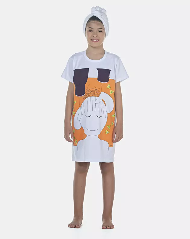 Camisão Feminino Kids Manga Curta