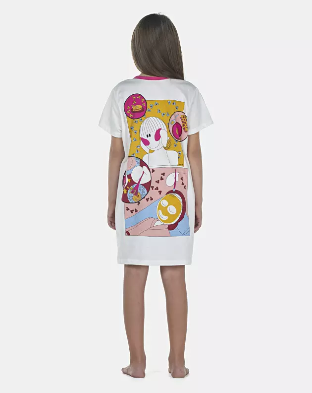Camisão Feminino Kids Manga Curta