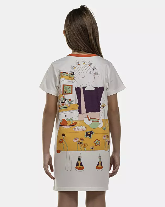 Camisão Feminino Kids Manga Curta