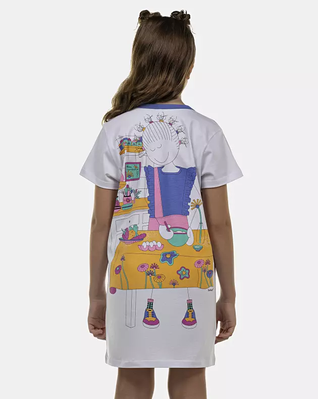 Camisão Feminino Kids Manga Curta