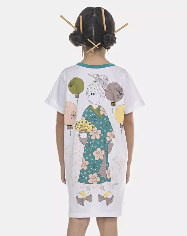 Camisão Feminino Kids Manga Curta