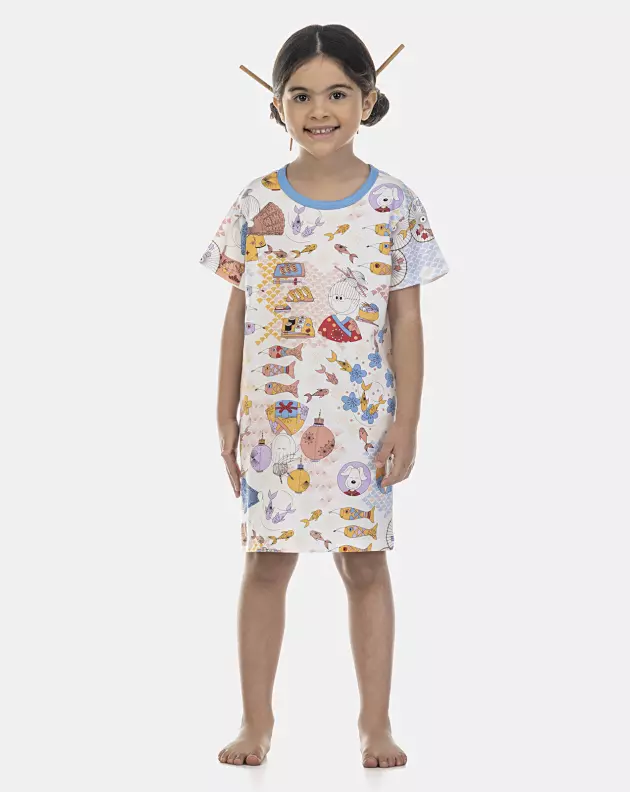 Camisão Feminino Kids Manga Curta