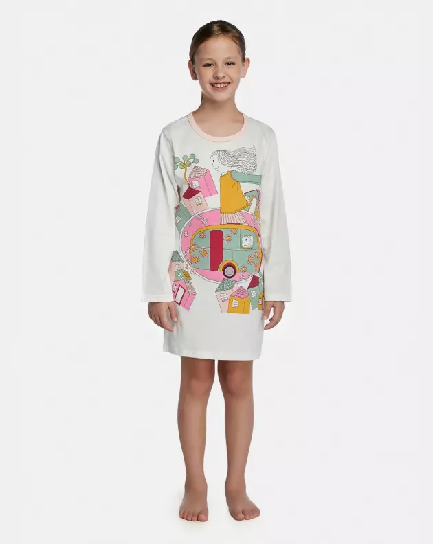 Camisão Feminino Kids Manga Longa