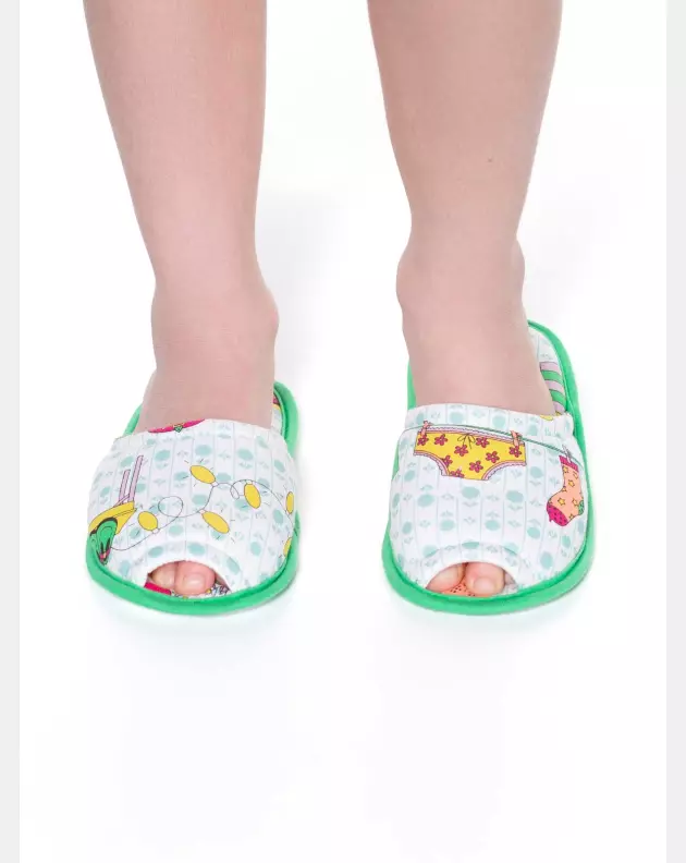 PANTUFA FEMININA COM ABERTURA INFANTIL - 5 A 12 ANOS