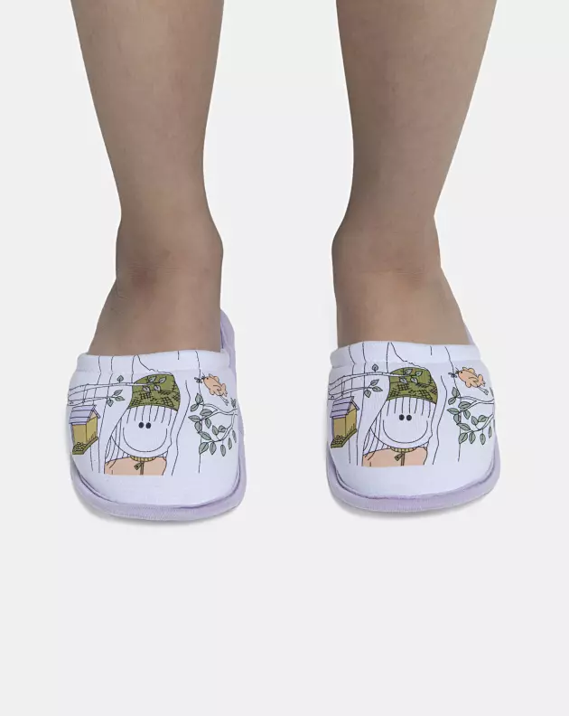 Pantufa Feminina Kids Fechada Com Estampa Local 