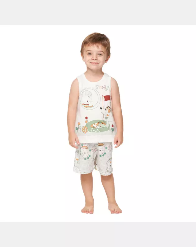 Pijama regata e bermuda