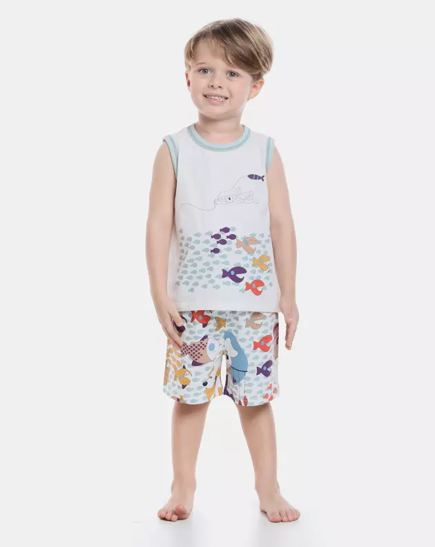 Pijama regata machão e bermuda