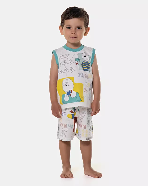 Pijama regata machão e bermuda