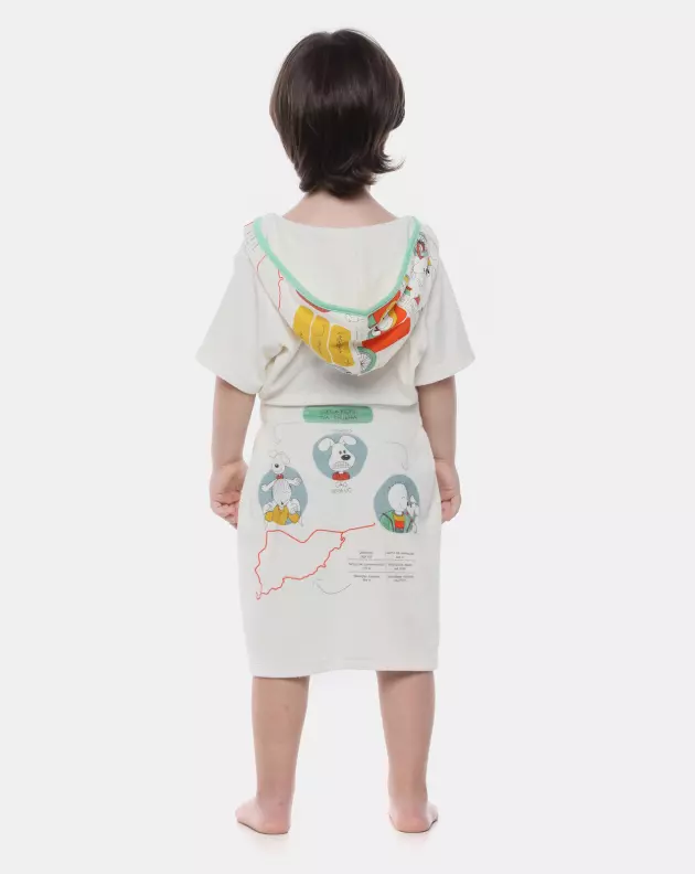 Roupão Masculino Baby Manga Curta Com Capuz