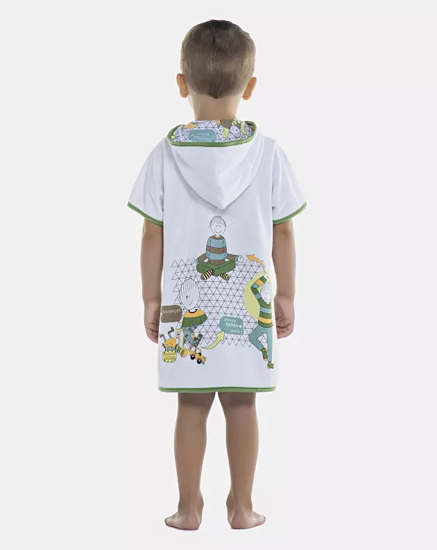 Roupão Masculino Baby Manga Curta Atoalhado