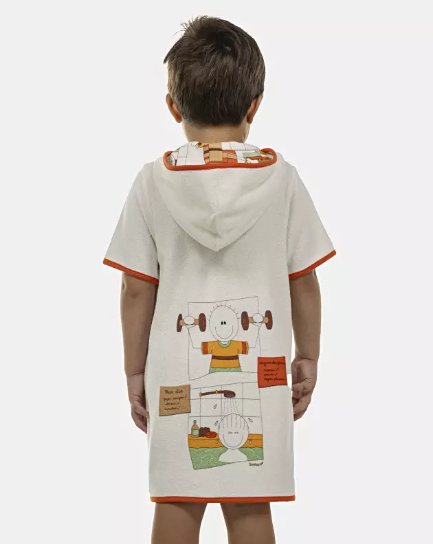 Roupão Masculino Baby Manga Curta Atoalhado