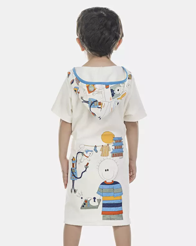 Roupão Masculino Baby Manga Curta Atoalhado