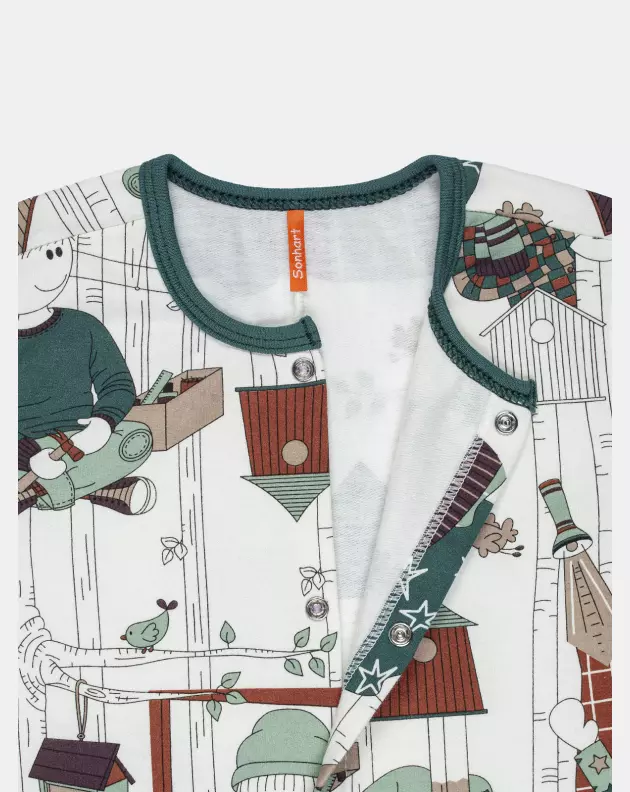 Macacão Masculino Baby Manga Longa Moletinho