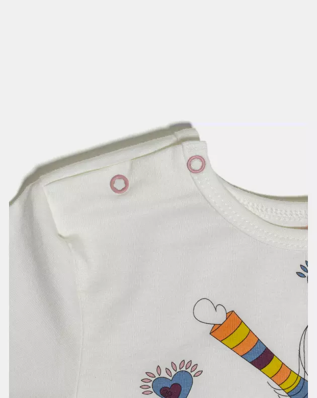 Pijama Feminino Baby Manga Curta e Calça