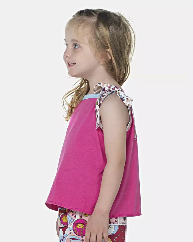 Pijama Feminino Baby Alça Amarração e Short
