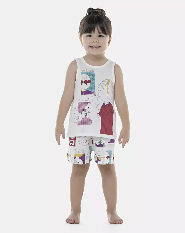 Pijama Feminino Baby Regata e Short