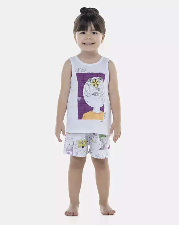 Pijama Feminino Baby Regata e Short