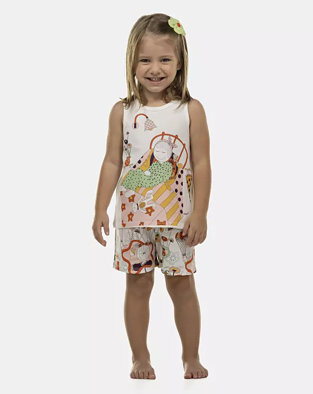 Pijama Feminino Baby Regata e Short