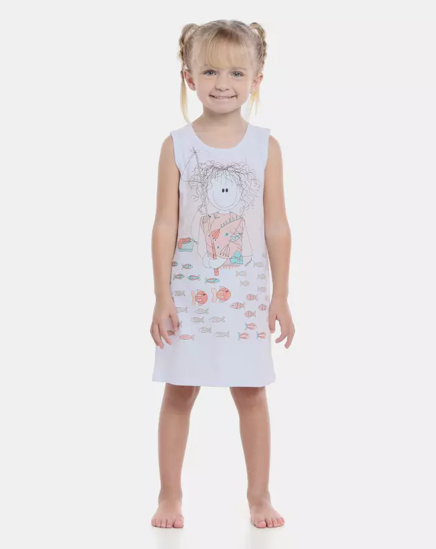 Loja Sonhart | Camisola Infantil Menina regata Média Estampada