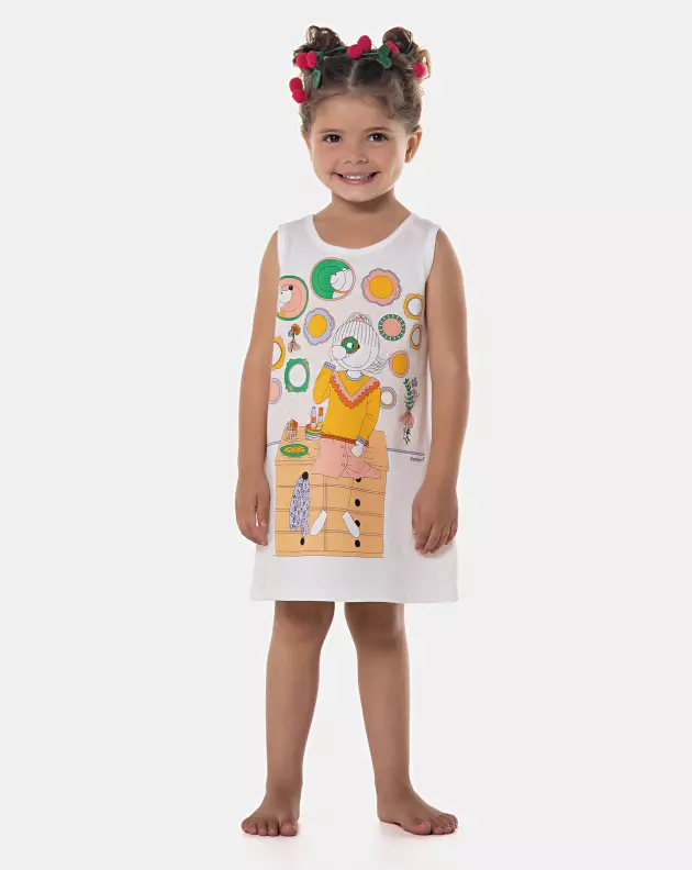 Camisola Infantil Menina regata Média Pat         