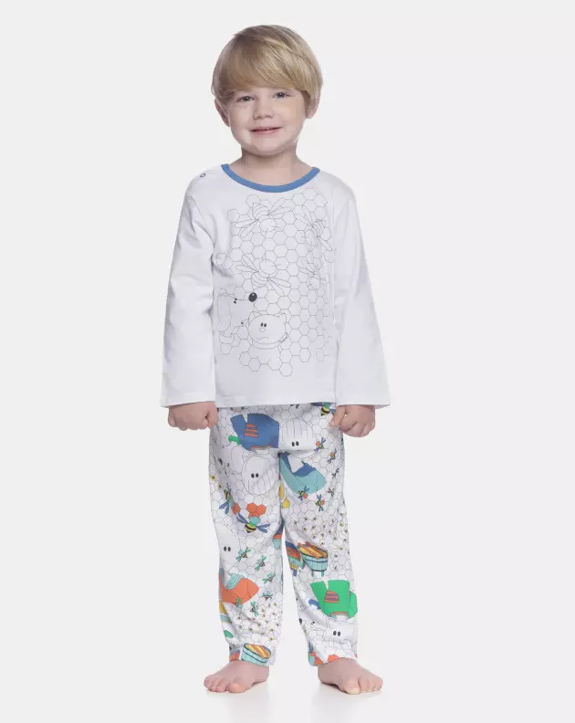 Pijama manga longa e calça