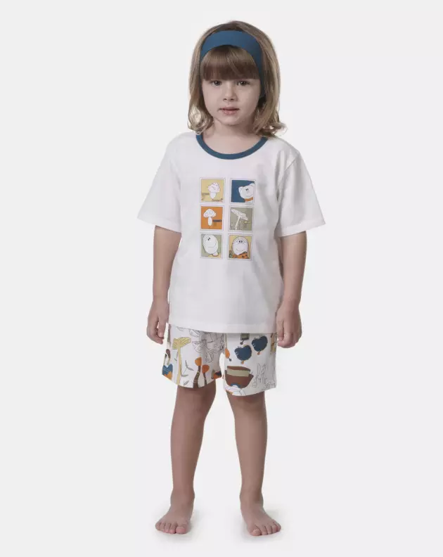 Pijama manga curta e short
