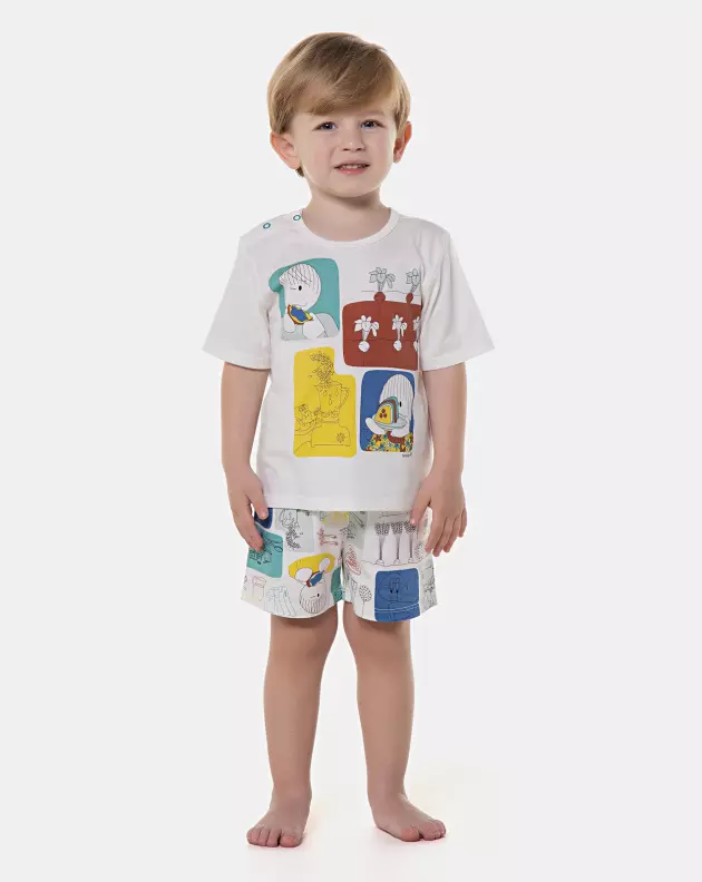 Pijama manga curta e short