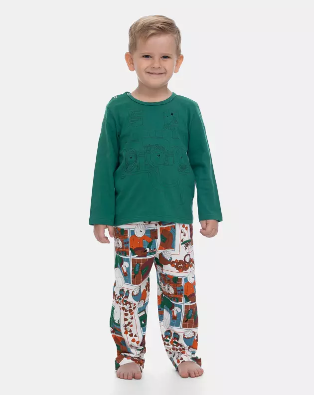 Pijama Manga Longa Infantil Feminino e Calça Estampa