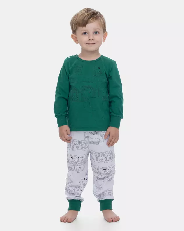 Pijama Manga Longa e Calça