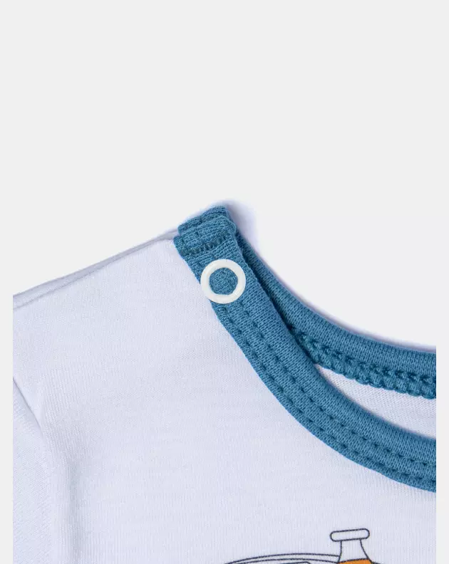 Pijama Masculino Bebe Manga Longa e Calça