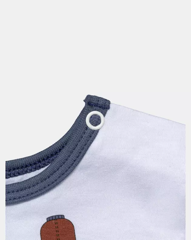 Pijama Masculino Bebê Manga Curta e Calça