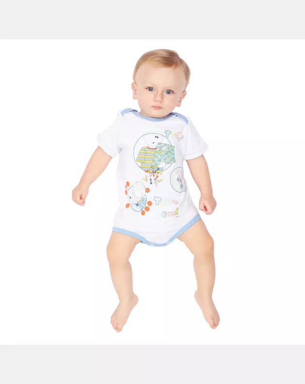 Kit Body Masculino Bebe Manga Curta