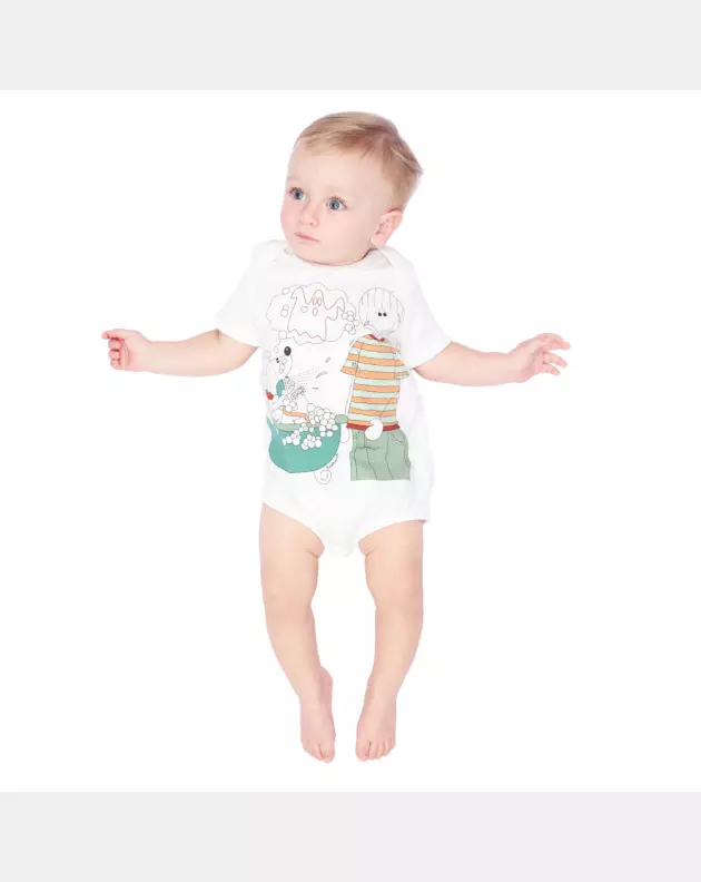 Kit Body Masculino Bebe Manga Curta