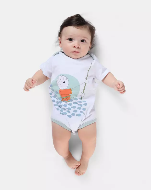 Kit Body Masculino Bebe Manga Curta
