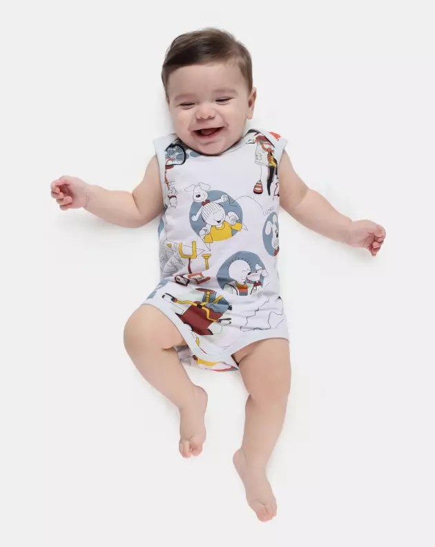 Kit Body Masculino Bebe Sem Mangas
