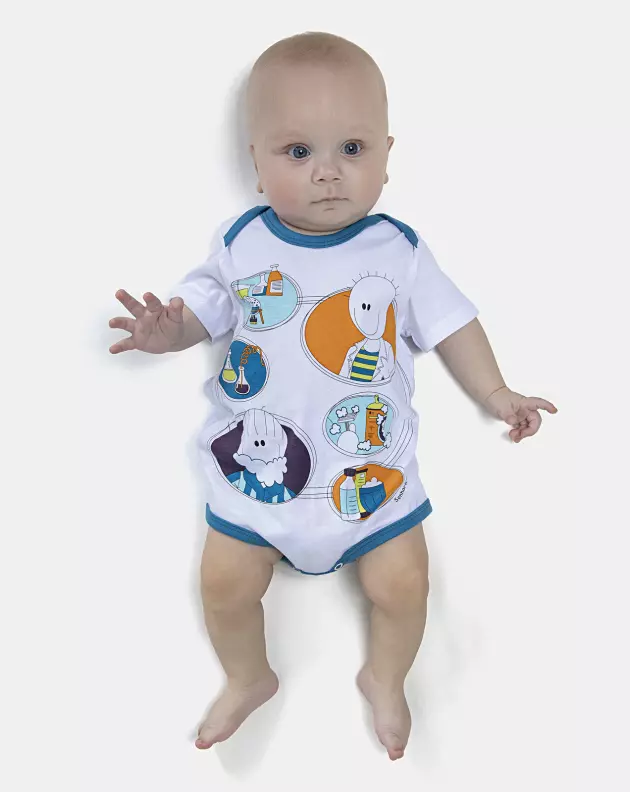 Kit Body Masculino Bebe Manga Curta