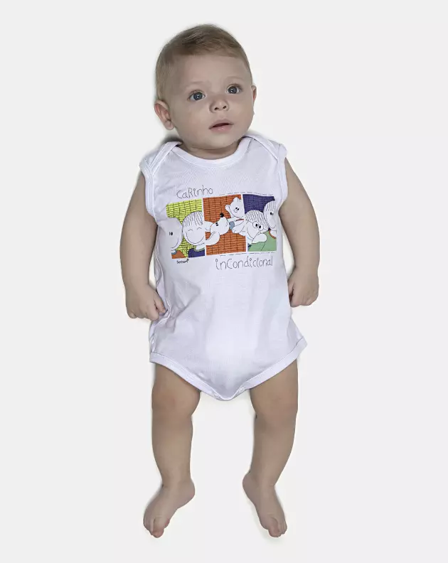 Kit Body Masculino Bebe Sem Mangas