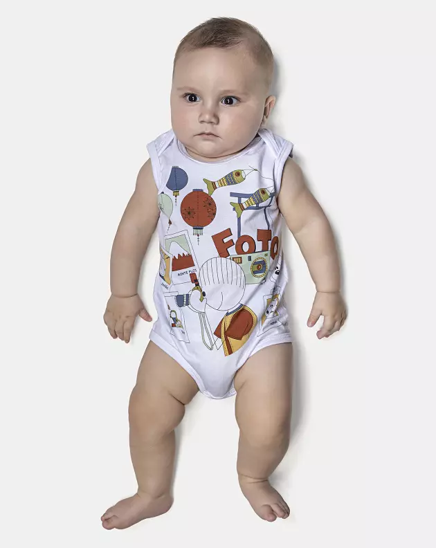 Kit Body Masculino Bebê Sem Mangas