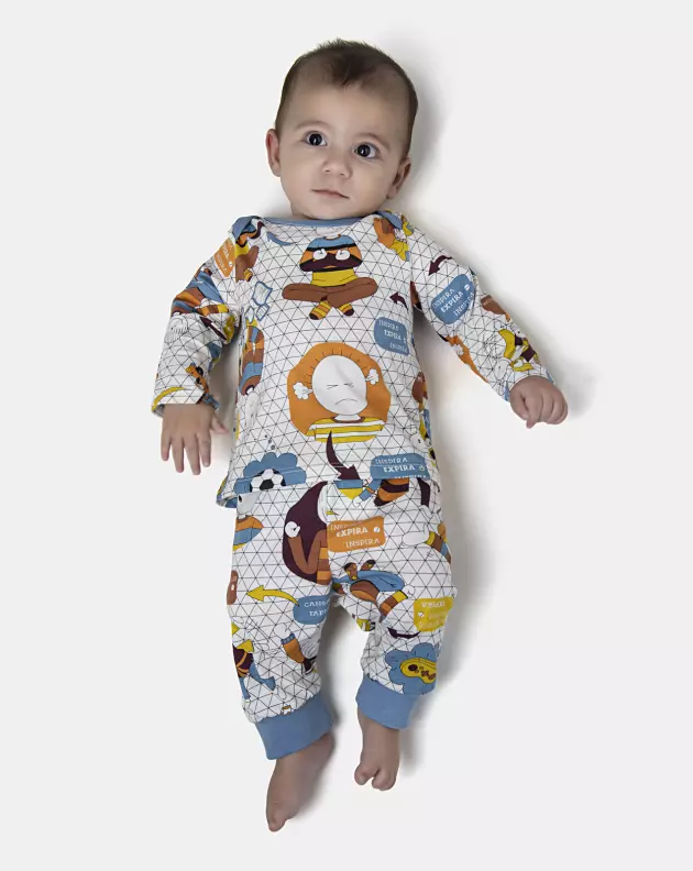Kit Pagão Masculino Bebe Manga Longa