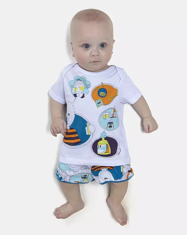 Kit Pagão Masculino Bebe Manga Curta