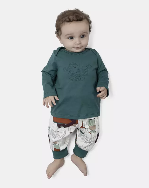 Kit Pagão Masculino Bebe Manga Longa