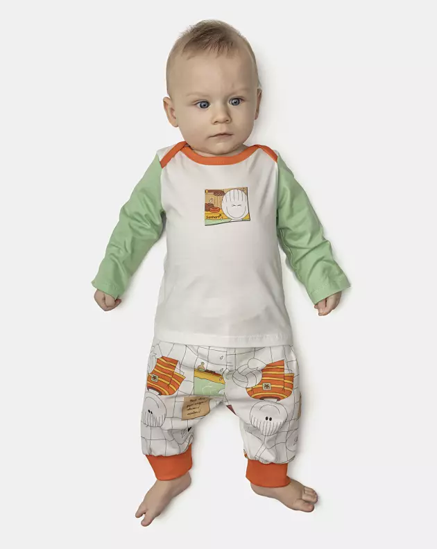 Kit Pagão Masculino Bebê Manga Longa