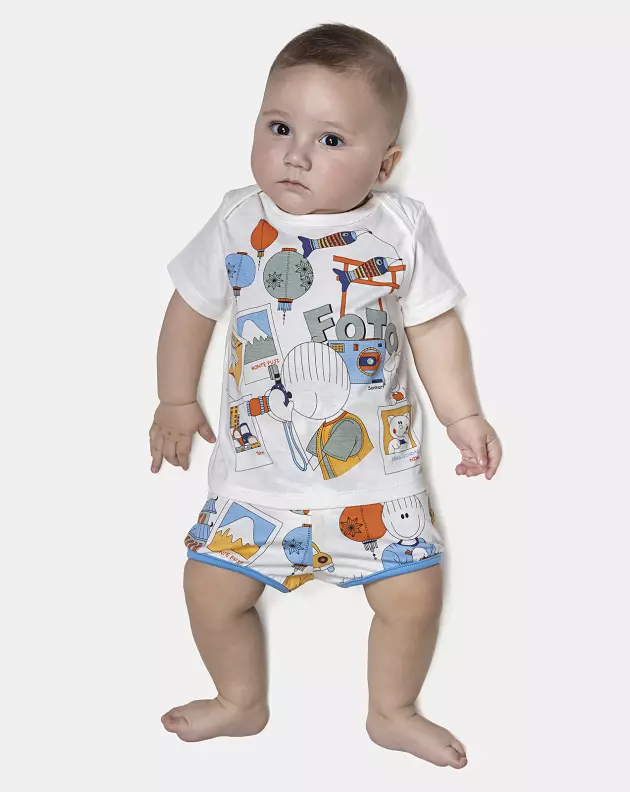 Kit Pagão Masculino Bebê Manga Curta