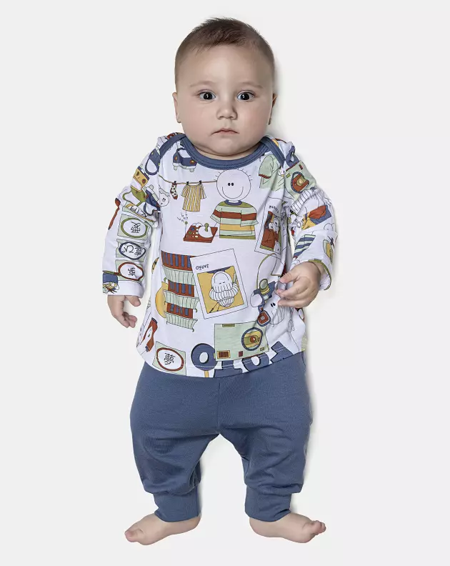 Kit Pagão Masculino Bebê Manga Longa