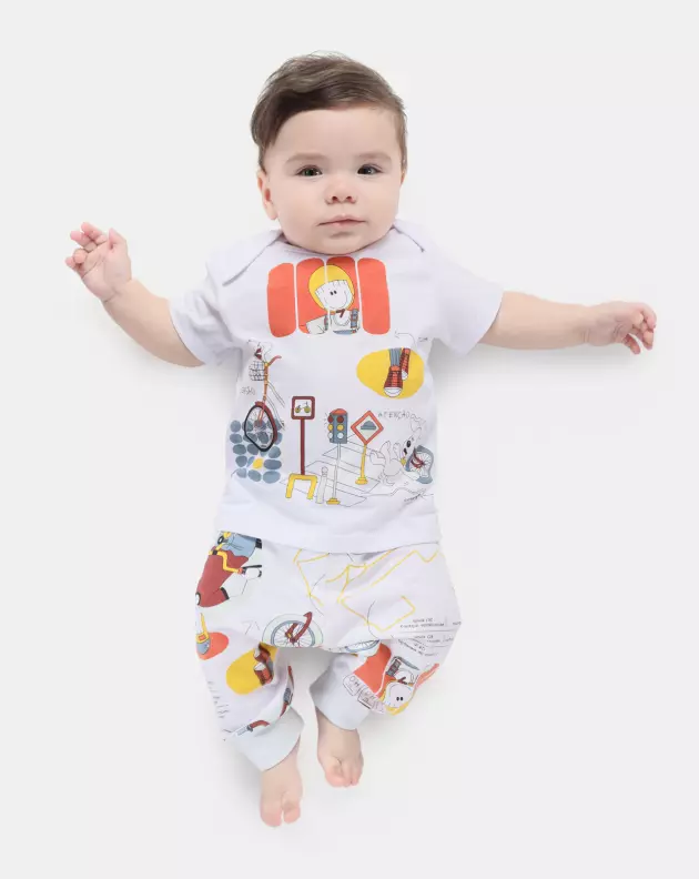 Loja Online Sonhart | Kit Mijão Longo Bebê Menino Estamapado