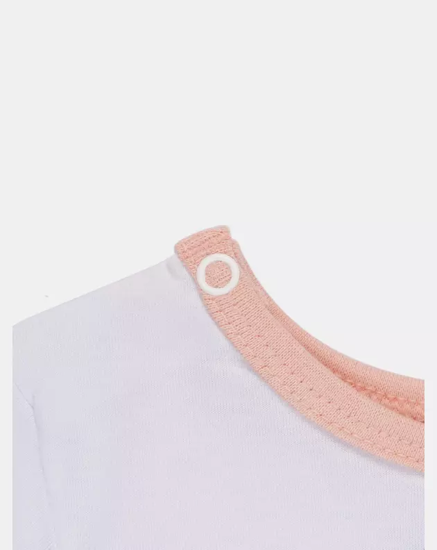 Pijama Bebê Menina Manga Longa Tic-Tac e Calça Estampada