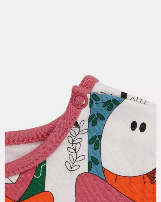 Loja sonhart Homewear Macacão Manga Longa Tic-Tac Bebê Menina Estampado